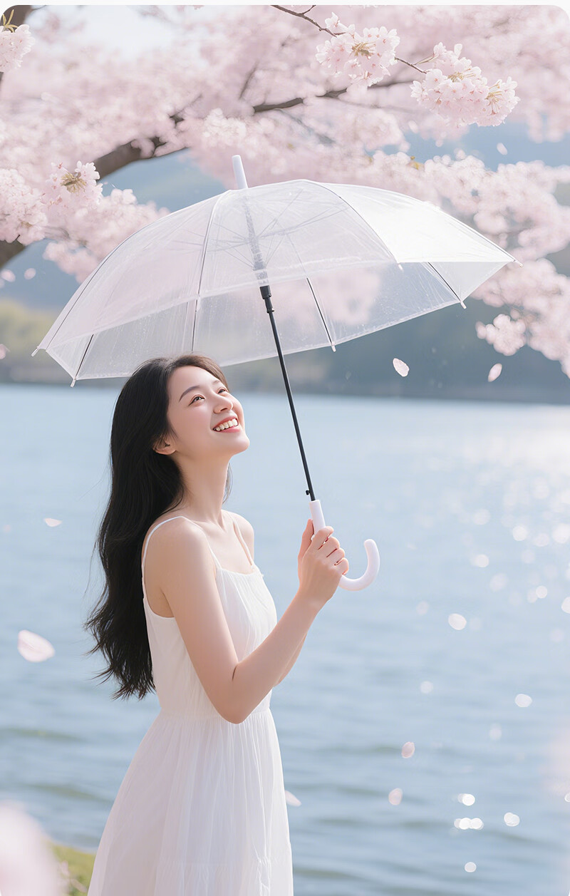 YUHANG Long-Handle Automatic Umbrella, Sold by JD, Transparent Umbrella 21