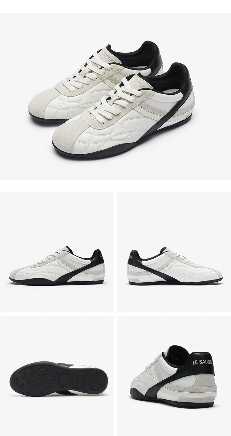 Le Saunda Sweetheart Princess Casual Sports Training Shoes for Women 6M16802, Almond White + Gray, BOK 37 12