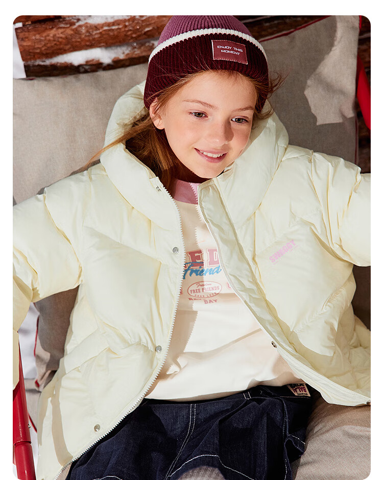 BALABALA Children's down Jacket for Boys And Girls, Winter 2025 Baby Coat, Parent-Child Warm Thick Puffer Jacket for Older Kids 7