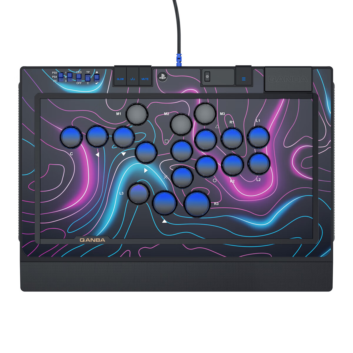QANBA Sapphire S1 Full-Button Hitbox Fighting Keyboard, Arcade Joystick Game Controller, Mechanical, for PS5 PS4 PC Steam Street Fighter 6, Wolfenstein: The New Colossus Iron Fist 8