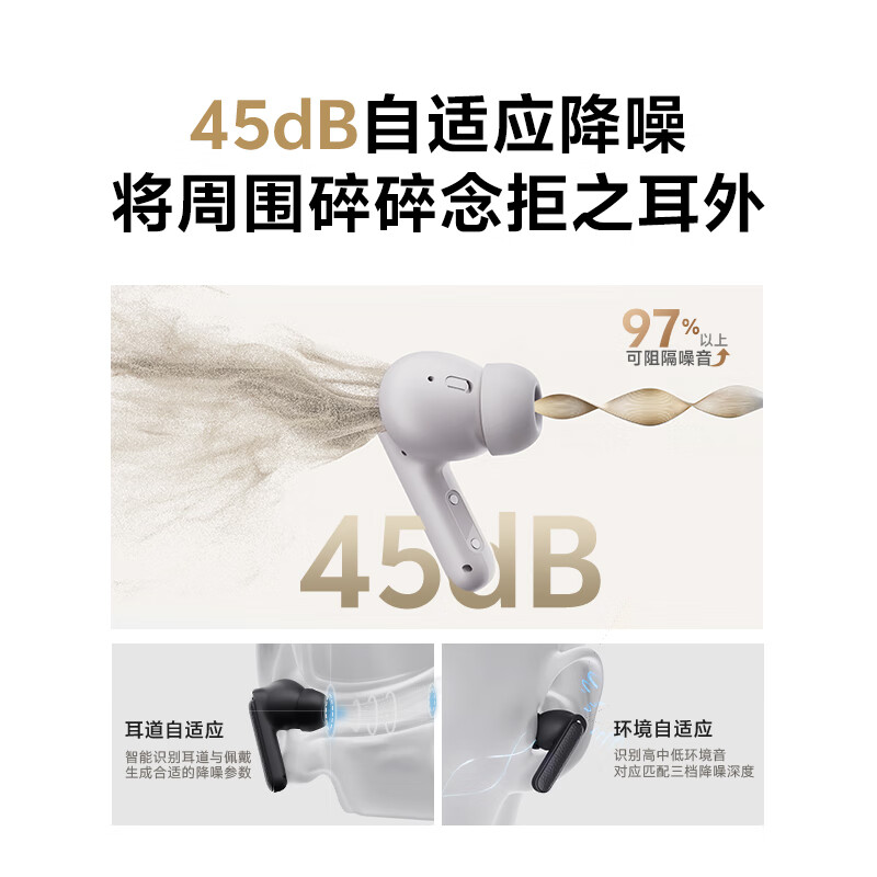 Беспроводные наушники QCY Buds ANC с активным шумоподавлением, True Wireless Bluetooth, внутриканальные, зеленые