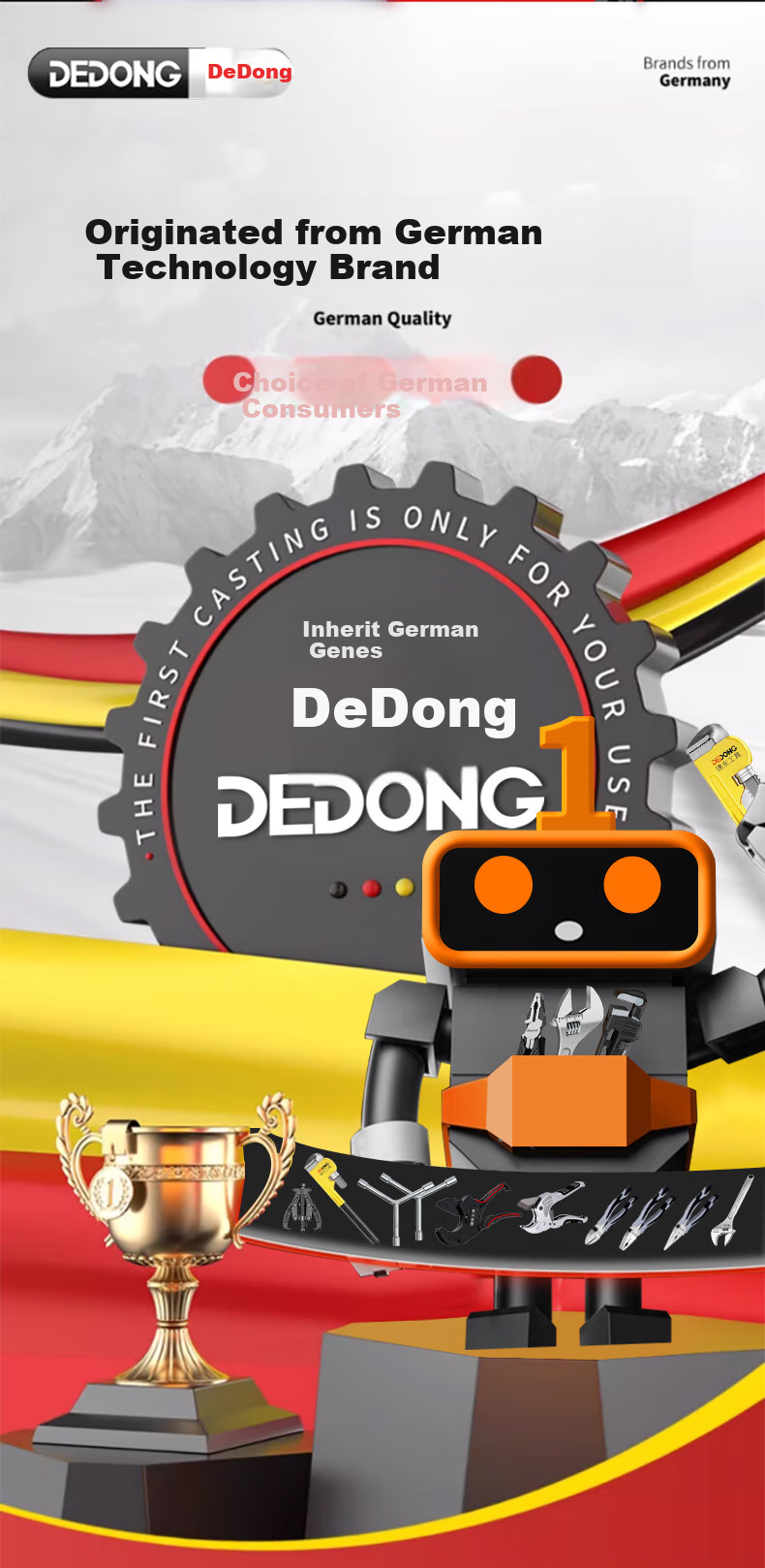Dedong Four-Blade Serrated Eccentric Drill Bit for Tiles, Concrete, Stainless Steel, Dry Drilling, Angled Head, 6+8+10mm Three Pieces 2