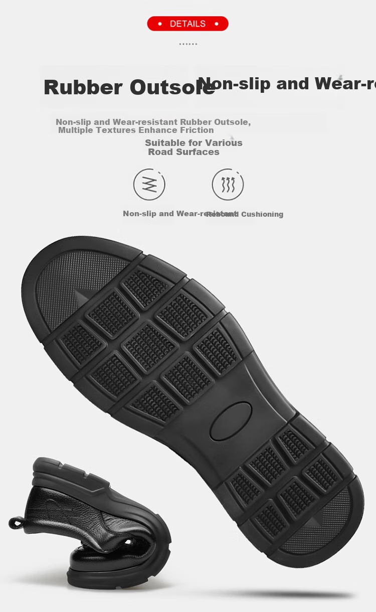 EGCHI Men's Leather Shoes, Business Casual Shoes, Top-Grain Cowhide Work Driving Shoes, J7275, Black, Size 44 12