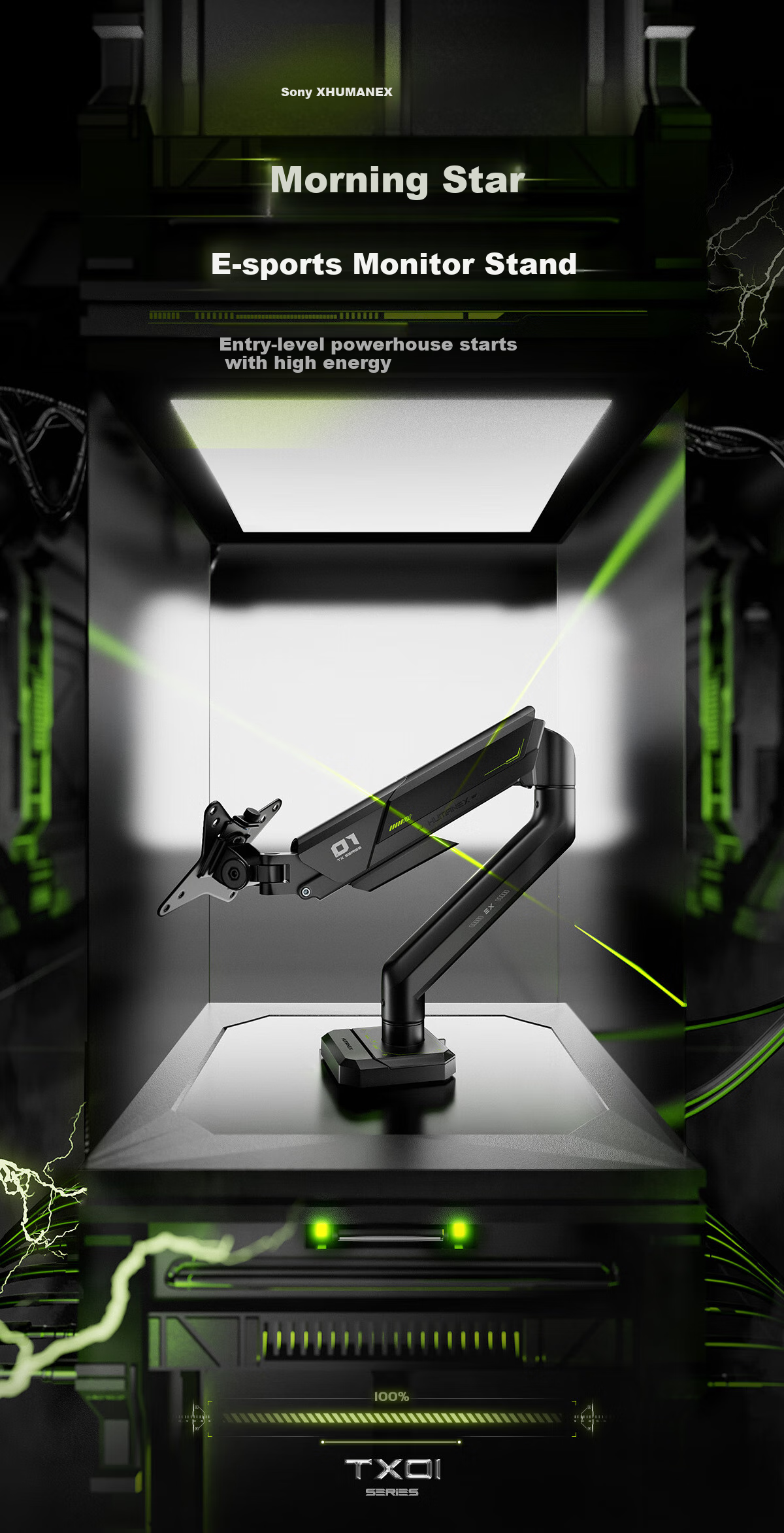 Songneng X Dual Screen Monitor Stand Mechanical Arm Display Screen Bracket Expansion Gaming Screen Stand Computer Riser 17-35 Inch 10KG Compatible TX01-2B-A Matte Black 1