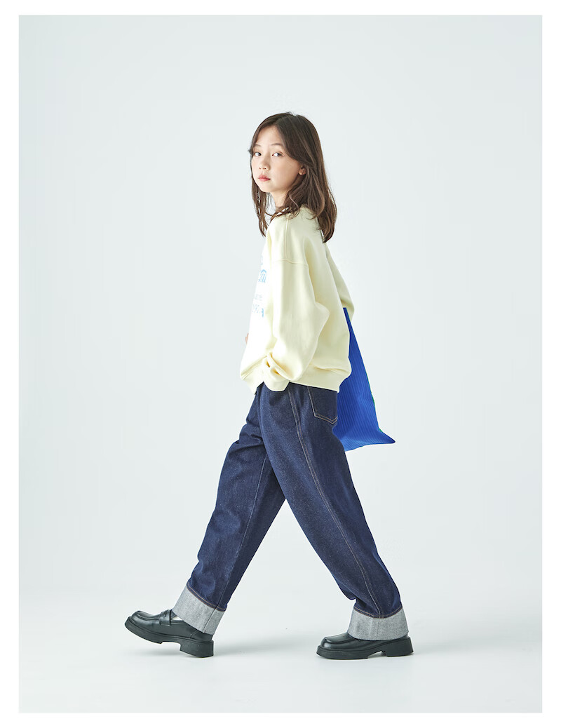 Kechu 2025 Autumn New Parent-Child Collection for Older Girls, Round Neck Sweatshirt with Loose Long Sleeves, Bow Tie Print Top 12