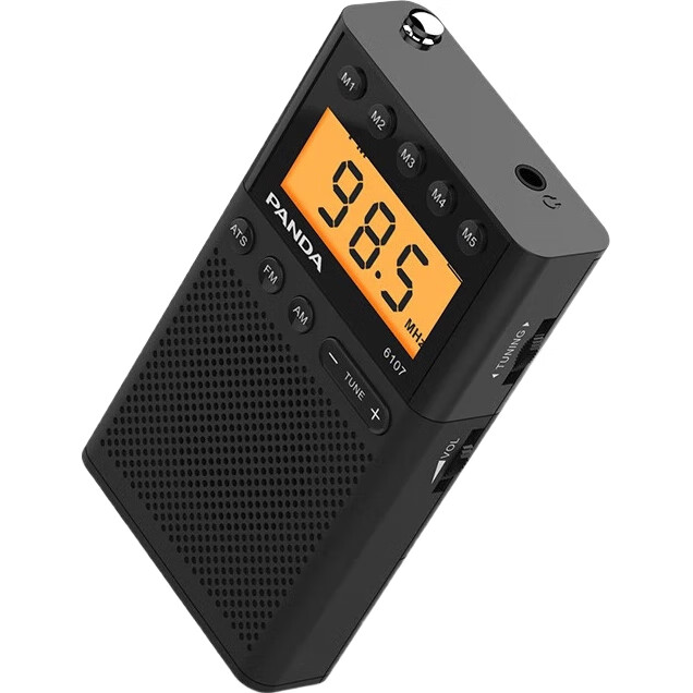 Мини-радио Panda 6107 для прослушивания английского языка, экзаменов, подарка пожилым людям, портативное, с цифровым дисплеем