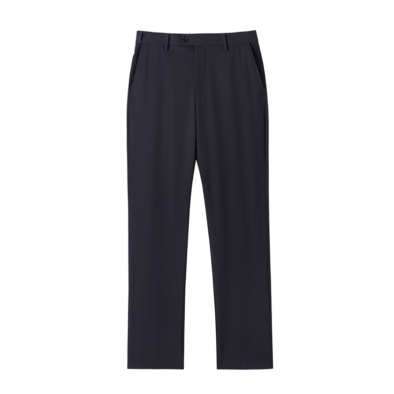 JD Jingzao Men's Summer Thin Cool Quick-Dry Casual Business Straight Ice Silk Pants Black 36