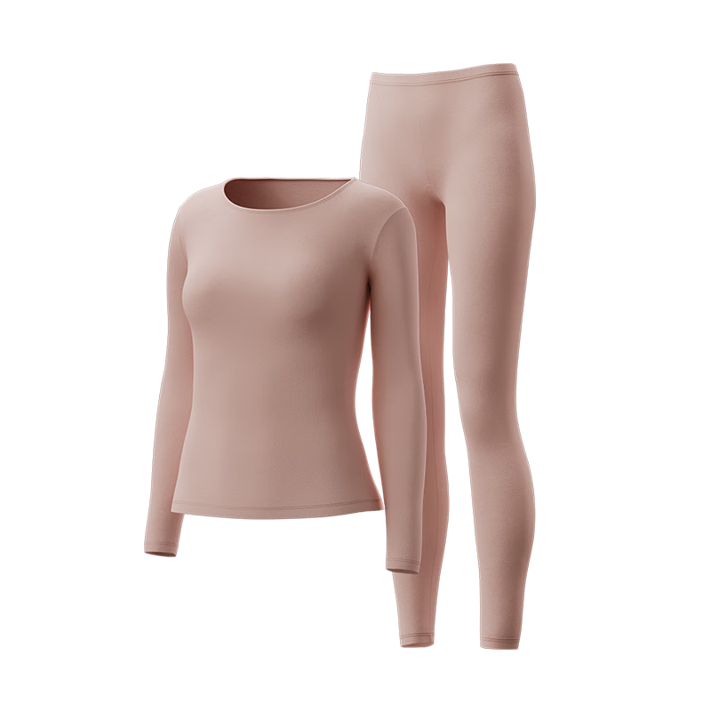 HLA [Xiao Huo Air8] Thermal Underwear Unisex 25 New Double-Sided Fleece 230g Heating Patch Autumn Shirt and Pants Set