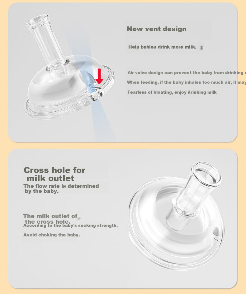 Evorie Glass Baby Bottle, Wide Neck Bottle, Infant Bottle 160ml (0-3 Months+) 3