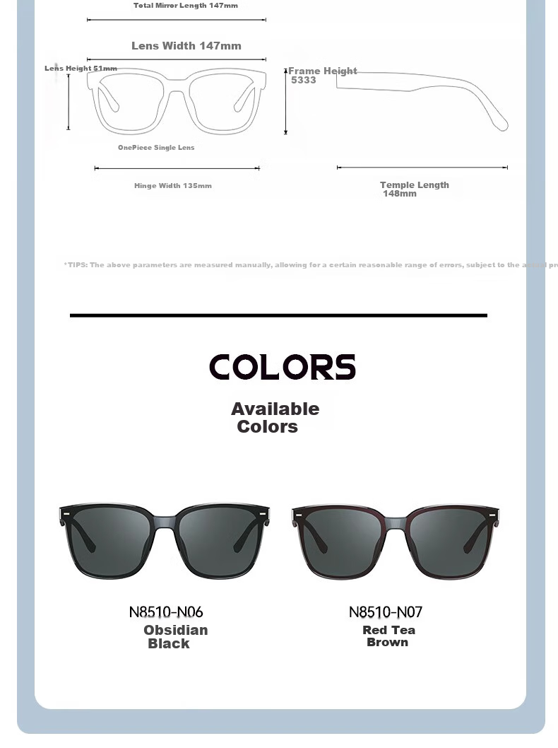 HORIEN Sunglasses for Men And Women, UV Protection Sunglasses, Same Style As Times Teenagers, New Model N8509 for 2025 17