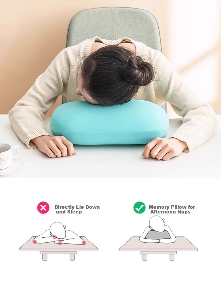GREAT LIFE Nap Pillow, Small Pillow, Office Nap Aid, Lumbar Support Pillow, Portable Travel Pillow for Car And Students' Prone Sleeping 7