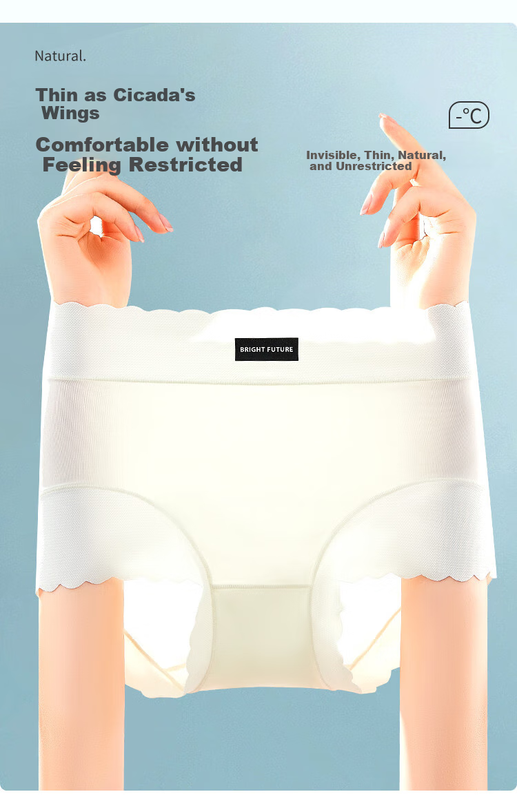 LangSha Women's Underwear, Summer Thin Style, Pure Cotton 100% Cotton Crotch, Thin High-Elastic Breathable Mid-Rise, for Young Girls And Students, Triangle Panties 3