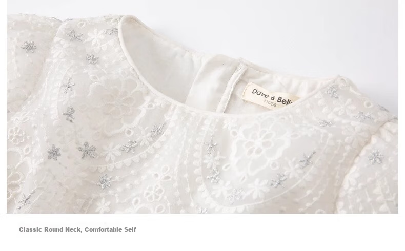 DAVE & BELLA [High-End Formal Dress], Girls' Princess Dress, Summer Wear, High-End Embroidered Skirt, Elegant Princess Dress 13