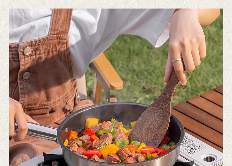 TAN XIAN ZHE 304 Stainless Steel Outdoor Cookware Set with Cassette Stove Camping Full Set Cooking Pot Kettle 11