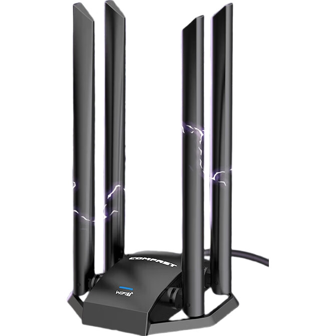 Wi-Fi 7 адаптер COMFAST CF-985BE, 5Ghz, USB 3.0, внешний, 6500 Мбит/с, для настольных ПК и ноутбуков