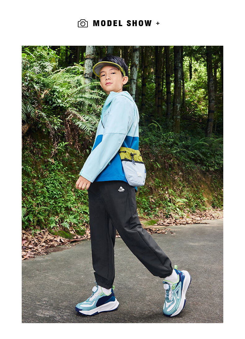 ERKE Kids Boys Sports Pants Casual Versatile Black 160 11