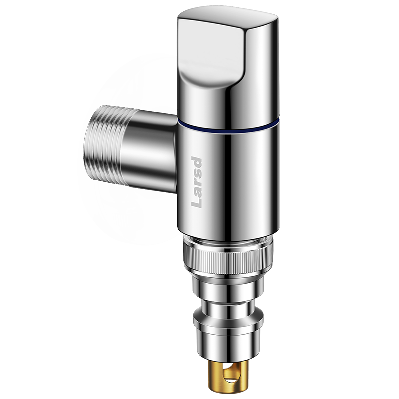 Larsd Angle Valve Washing Machine Faucet, Anti-Drop Automatic Water Stop, 4-Point Quick-Open Spout for Washing Machines, LX229