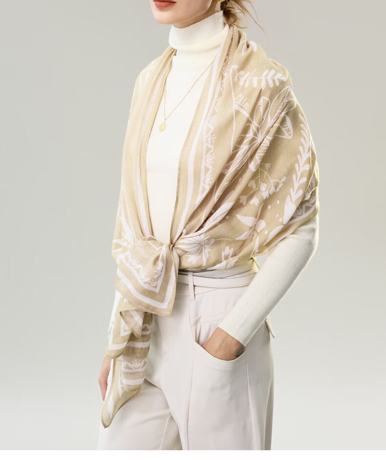 ELLE [Gift Box Set] 100% Modal Silk Scarf Women's Spring Summer Shawl Wrap Gift for Mom Girlfriend 55