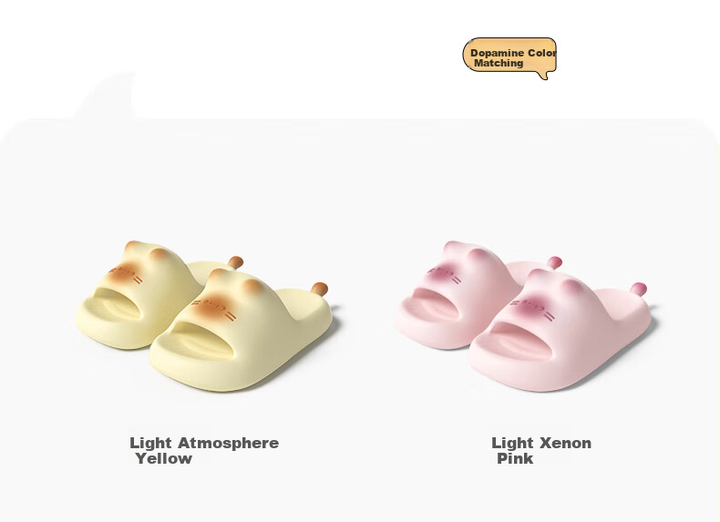 Chikoku Cute Cat Slippers for Women, Summer New Style Indoor Home Thick-Soled Cartoon Outdoor Sandals 25