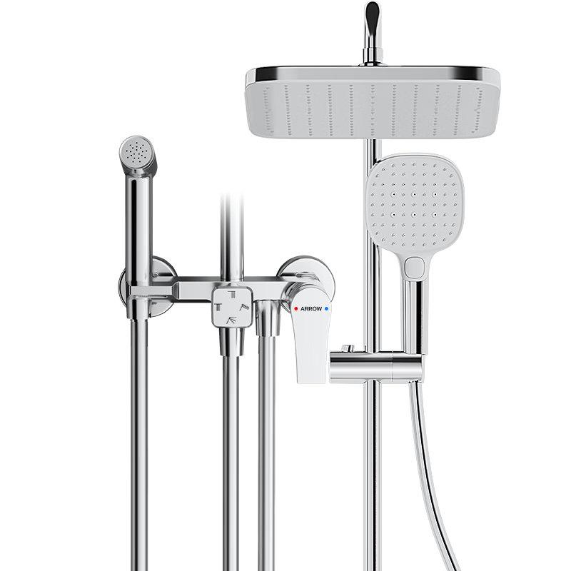 ARROW K110 Shower Set with Pressurized Handheld and Overhead Shower Head AE34111MCP-P3