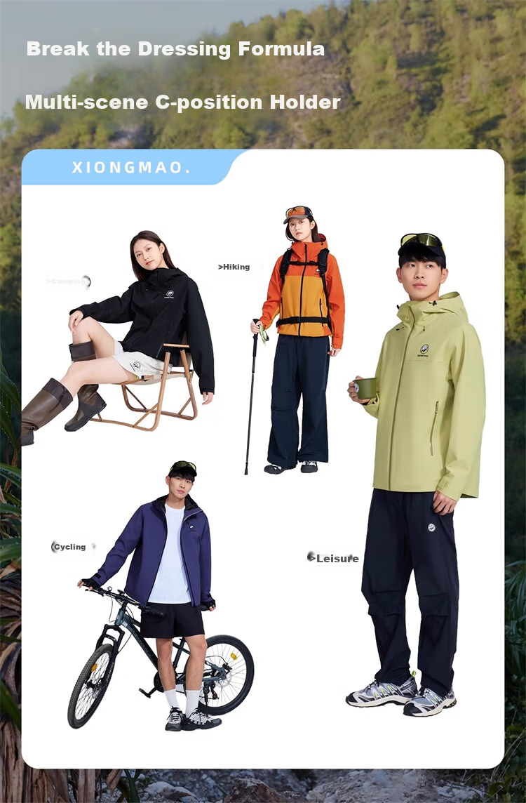 CAMEL Panda Single-Layer Windbreaker, Outdoor Windproof And Waterproof Mountaineering Cycling Jacket A35BA18158, Nebula Purple, Size S 16