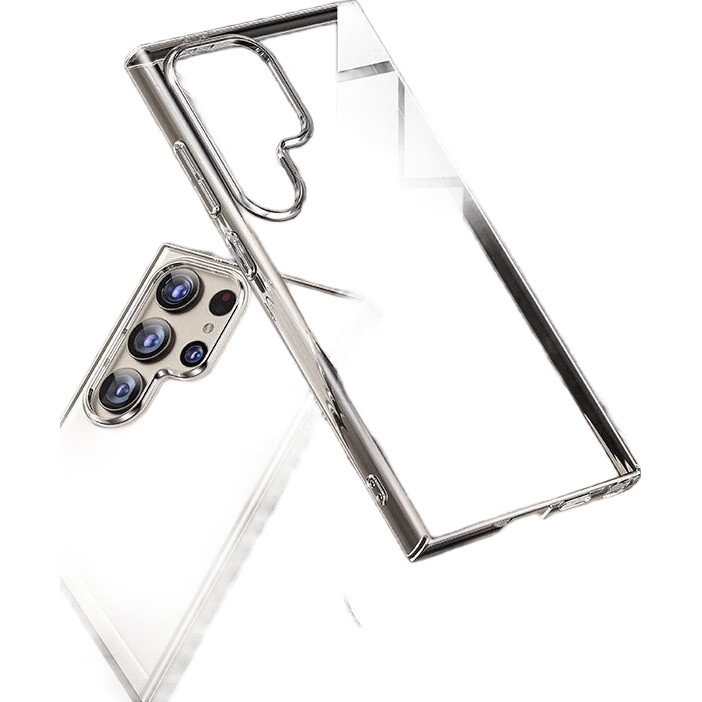Чехол для Samsung S24 Ultra POZZO, полностью прозрачный, ультратонкий, долговечный, не желтеет, защита от отпечатков пальцев и падений, усиленная защита объектива, противоударный