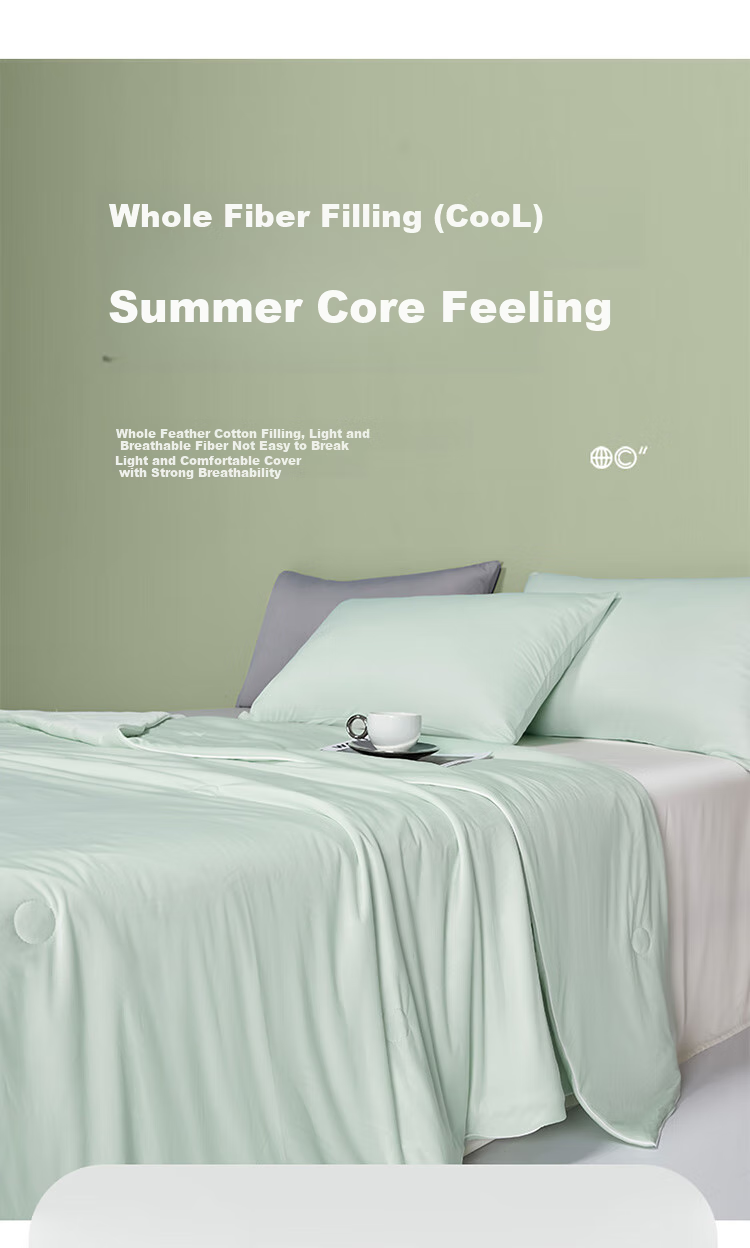Wuyinliangpin Class A Cooling Air Conditioning Quilt, Washable Summer Cool Quilt, Cooling Value 0.29, Water Green, 2.0m*2.3m 6
