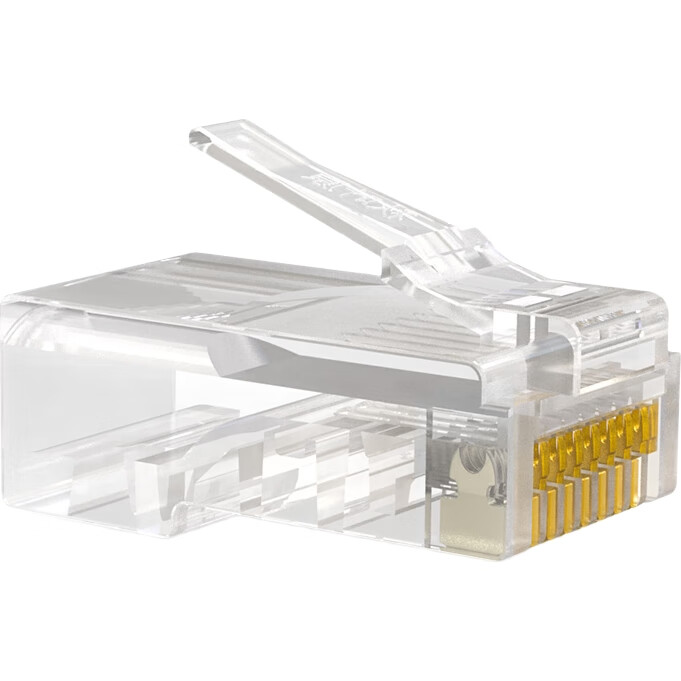 Коннектор CHOSEAL Cat5e RJ45, позолоченный, для инженерной сети Gigabit, 8P8C, 10 шт.