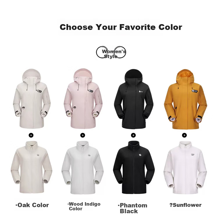 CAMEL Outdoor Waterproof, Windproof And Breathable Jacket for Men And Women, Three-In Fleece-Lined Warm Mountaineering Coat 51