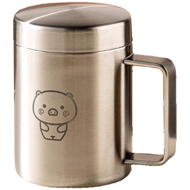 Onlycook 316 Stainless Steel Cup Water Cup Children's Baby Sippy Cup Milk Cup Breakfast Cup No Lid Panda 300ml