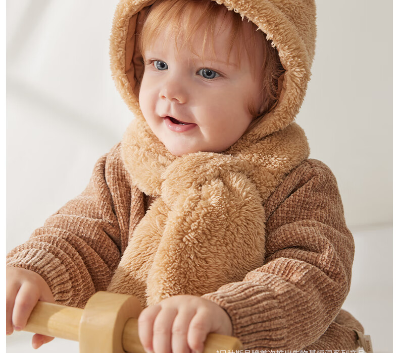 Beitais Baby Hat and Scarf Set, New Autumn Winter Thickened Windproof Neck Warmer for Boys and Girls 6