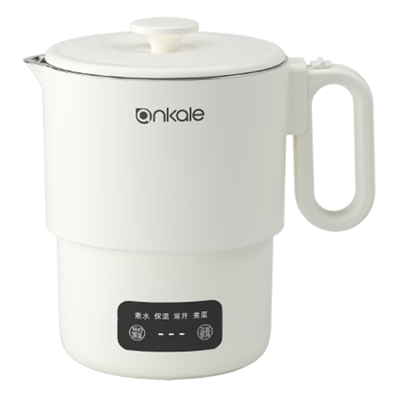 Ankale Foldable Portable Electric Kettle Aerospace Grade Pure Titanium Seamless Integrated Inner Tank Travel Outdoor Fully Automatic Constant Temperature Insulated Water Boiler AJL-SH0802