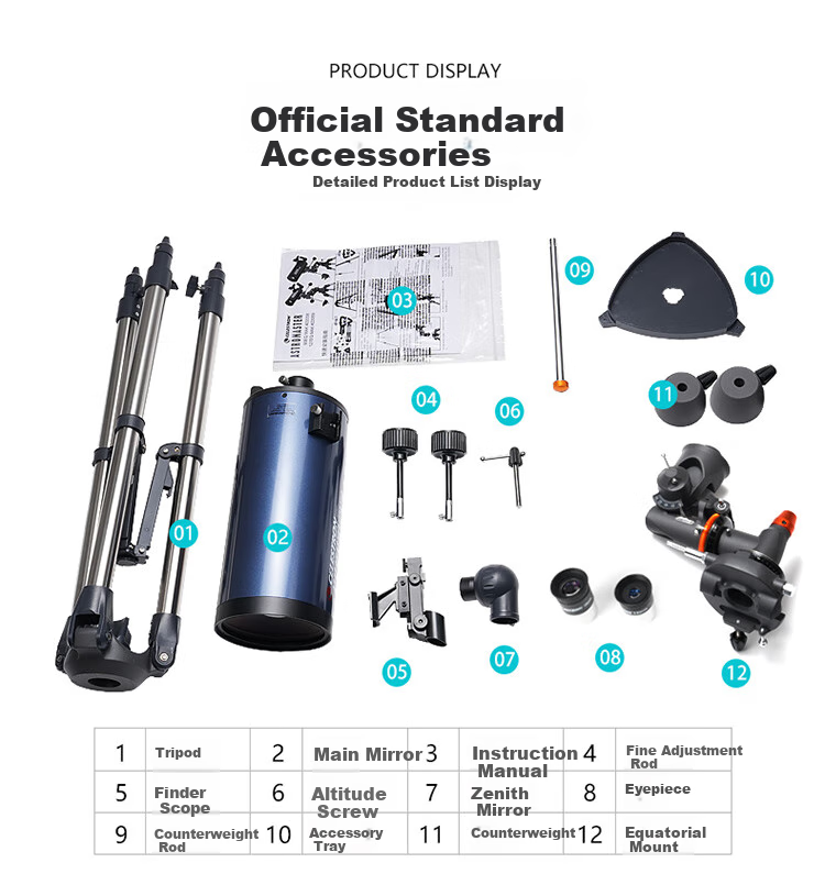 Xingtelang American Brand AM127 Makara Panoramic Telescope, Dual-Use High-Definition High-Magnification Large-Aperture Professional Astronomical Telescope 18