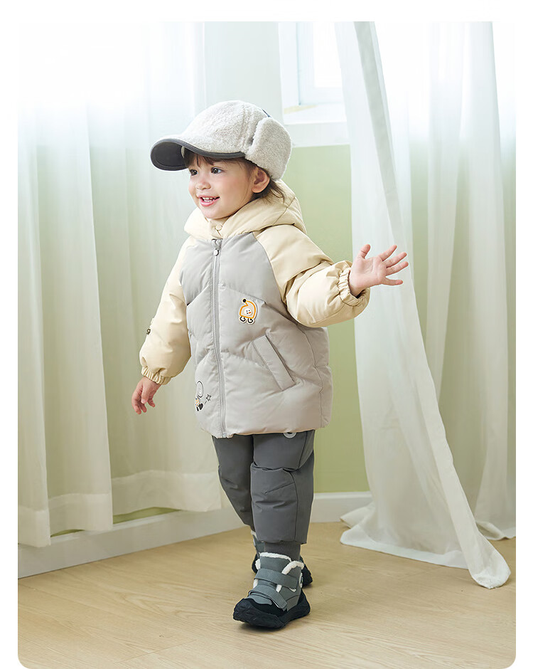 BALABALA Children's down Jacket, Girls' Winter Thickened Coat, Warm Baby Outerwear, Nordic Style Baby Girl 17