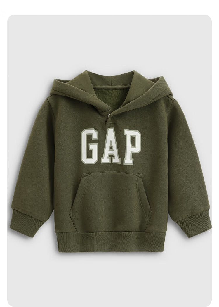 GAP Children's Autumn Logo Printed Fleece Pullover Hoodie Sweatshirt for Boys And Girls, Kids' Clothing 829299 7