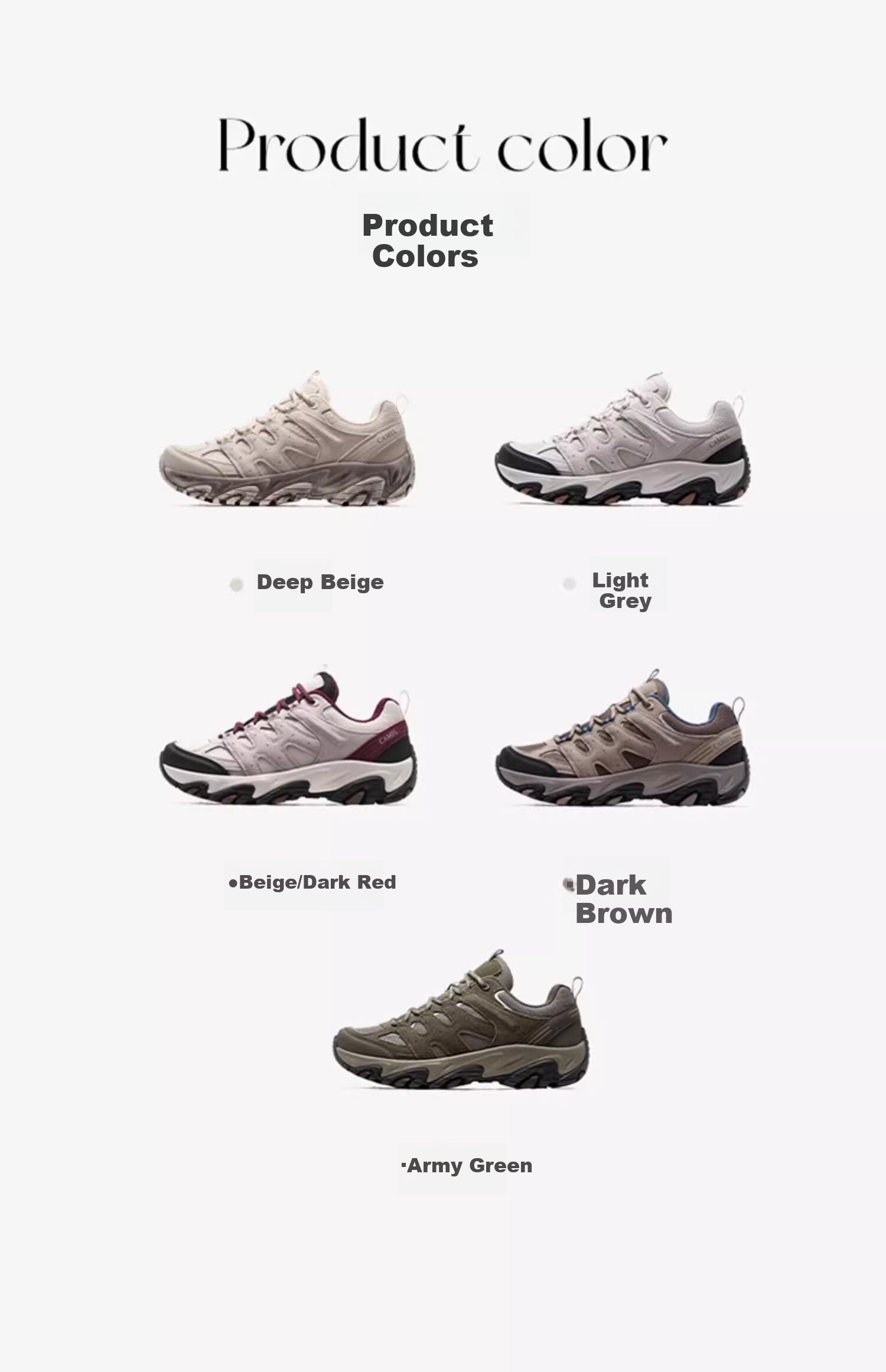 CAMEL Victory Hiking Shoes, Breathable Outdoor Sports Shoes for Men And Women, Waterproof Non-Slip Trekking Shoes F14C693646 11