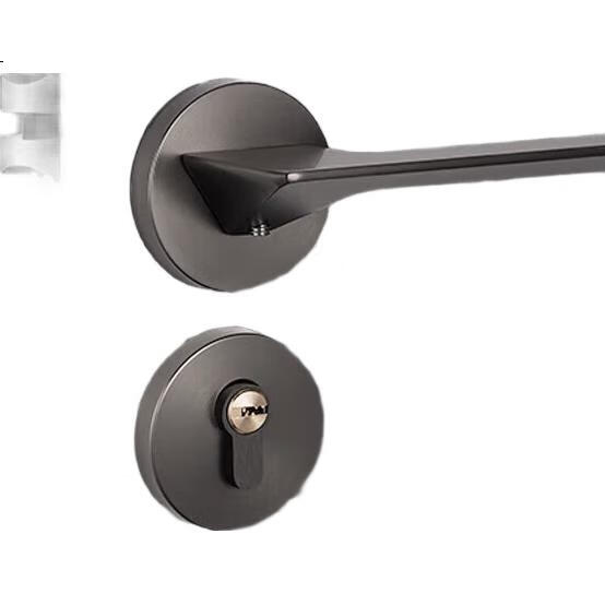 Дверная ручка iGear Split Lock, для внутренних дверей спальни, ванной комнаты, туалета, из цельного дерева, в американском стиле, цвет оружейный серый