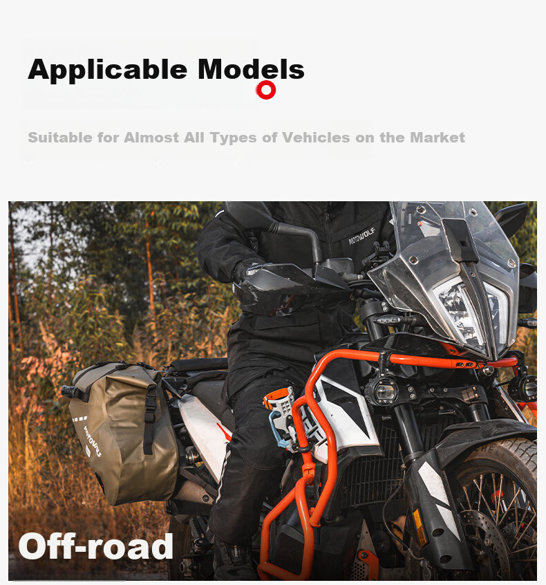 MOTOWOLF Motorcycle Rear Seat Bag, Rider Riding Bag, Waterproof Bag, Wear-Resistant Tail Bag, Hanging Bag, Motorcycle Equipment Side Bag 7