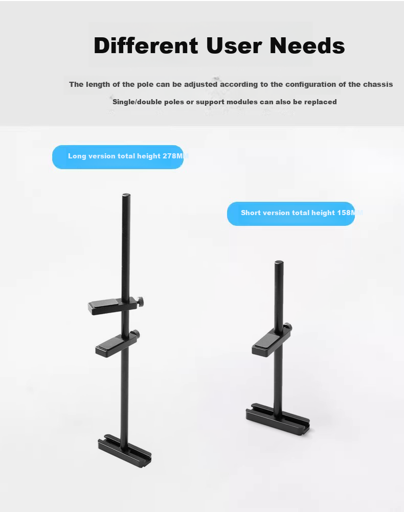 MOGE Graphics Card Support Bracket for Desktop Computer Case Fan Position, Aluminum Alloy Material, Hydraulic Jack Fixed Graphics Card Anti-Deformation 278mm Fixed Graphics Card MC22361 3