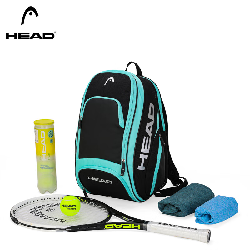 HEAD Tennis Open Tennis Backpack Gym Badminton Travel Multifunctional Laptop Bag Black/Green