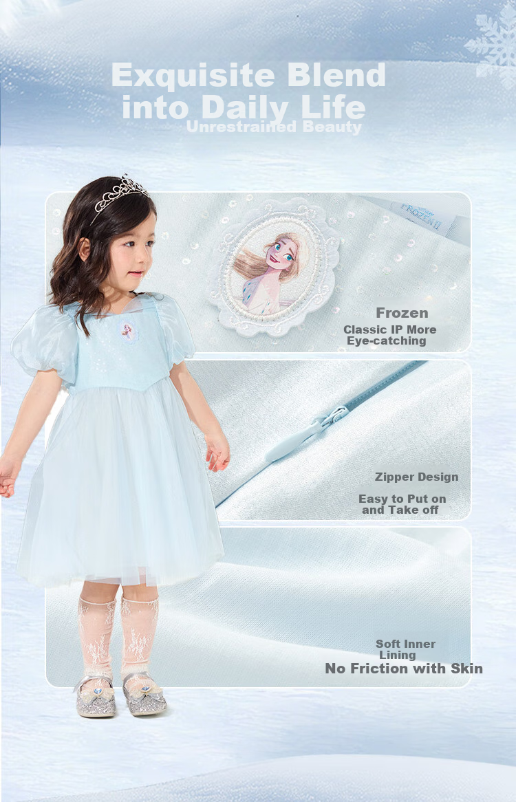 BALABALA [Aisha IP] Girls' Dress, Children's Summer Dress, Sweet Skirt for Young And Middle-Aged Childre 7
