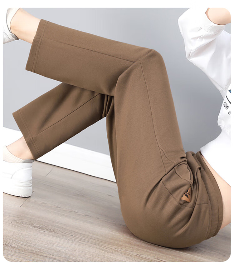 TUCANO Women's Straight-Leg Pants Casual High-Waist Slimming Beige M 10