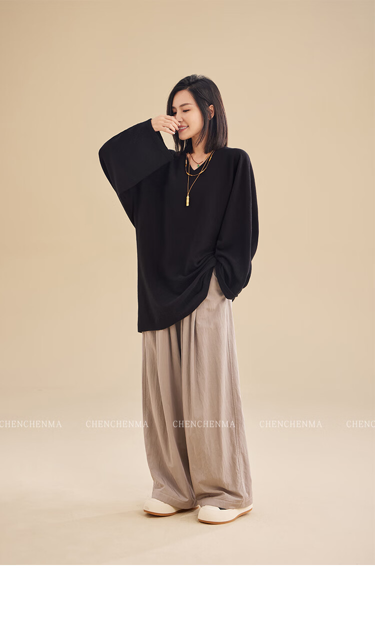Chenchenma Parent-Child Fleece-Lined Sherpa Fleece Loose Casual Versatile Pants 7281D 16