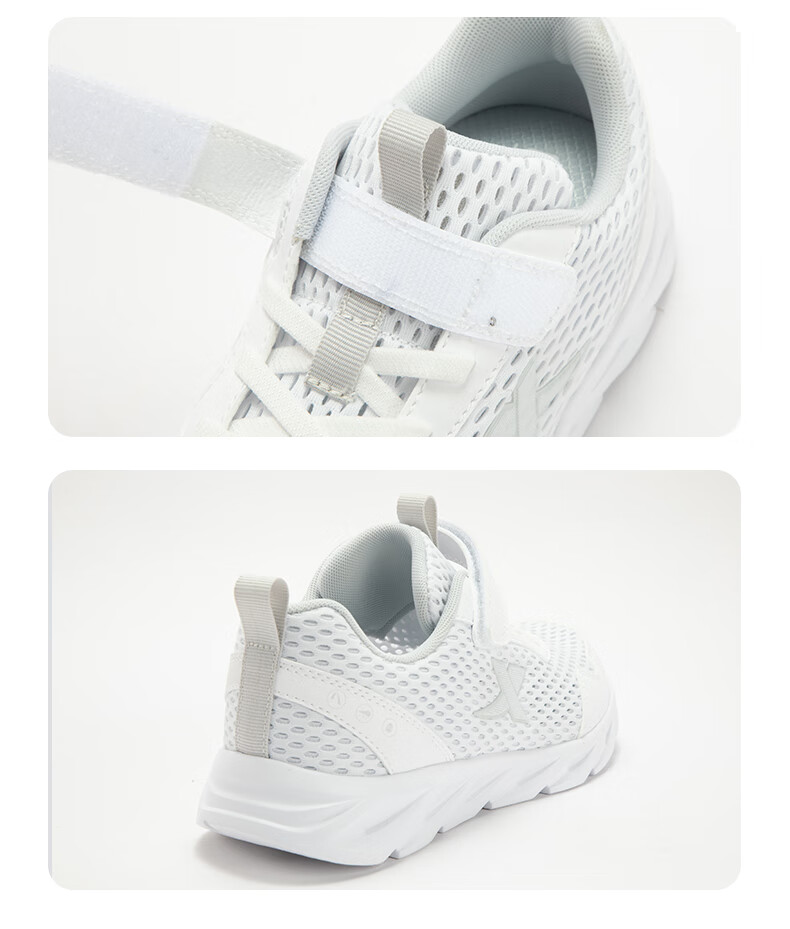 XTEP Children's Running Shoes for Girls with Large Mesh Breathable Lightweight Sneakers, Black/XTEP White/oil Gray Pink, Size 39 10