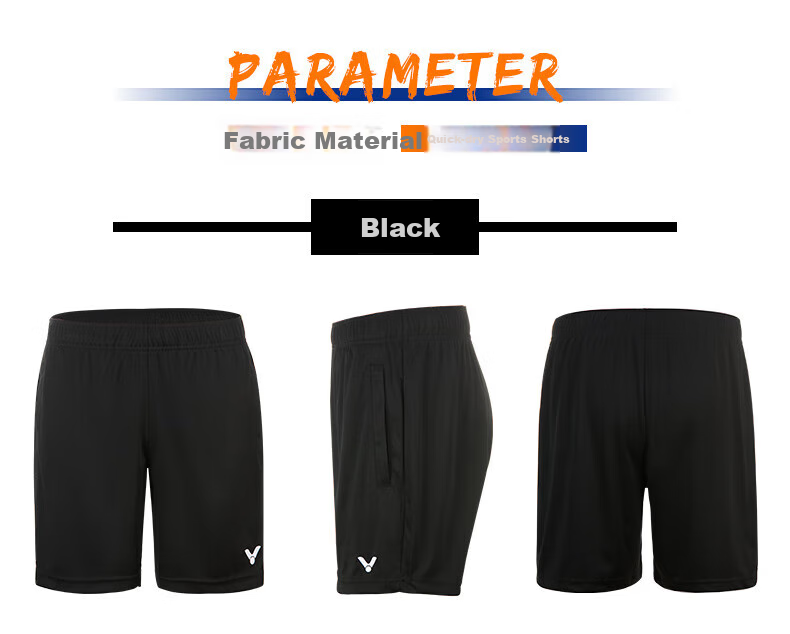 VICTOR Badminton Shorts R-6299C, Black, Breathable Style, Size M 4