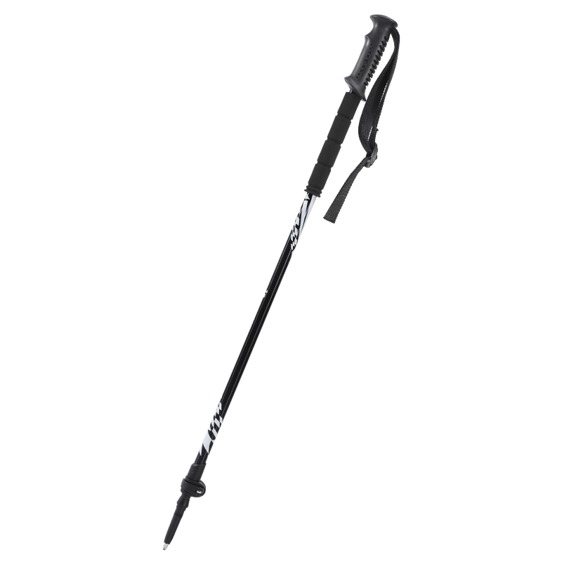 CAMEL Outdoor Hiking Straight Handle Trekking Pole Lightweight Telescopic Folding Walking Stick Anti-Slip Cane for Elderly 174BH04674 Black
