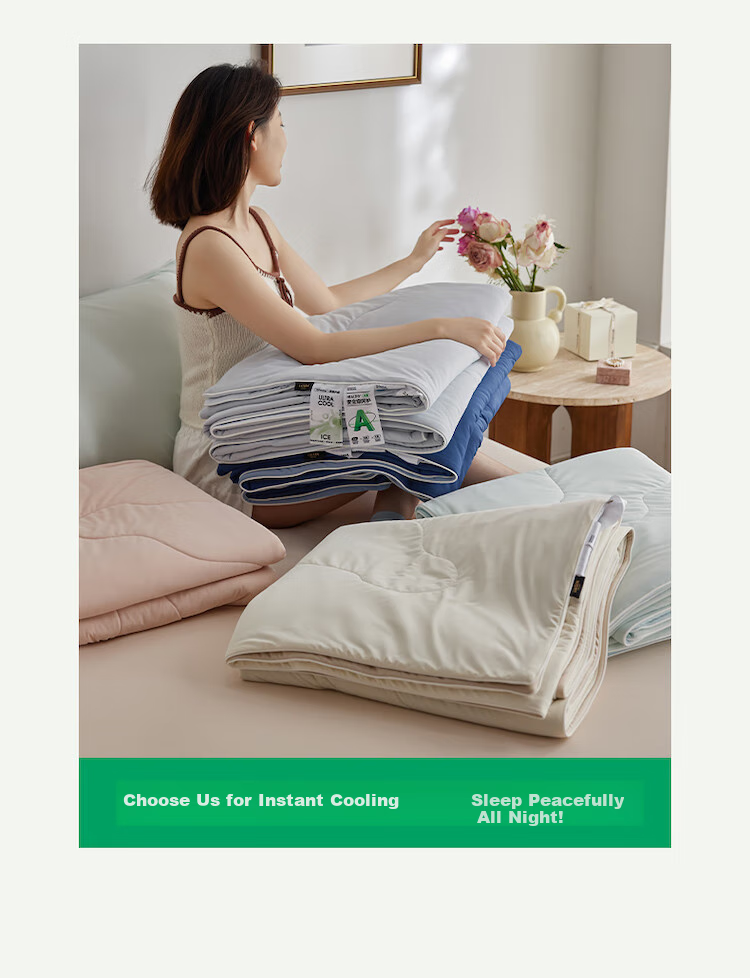 LIIESEN [Japanese Original] COOLME Cooling Air Conditioning Quilt, Antibacterial Single Bedding, Summer Quilt, Summer Cool Quilt, Size 2.0 3