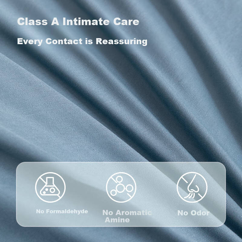 Hengyuanxiang Pure Cotton Three-Piece Set, Class A Antibacterial, 100% Pure Cotton Bed Sheet, Duvet Cover, Pillowcase, Bedding Set, Sky Blue (Duvet Cover 150*200cm)