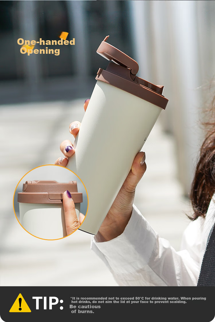 LOCK&LOCK Ceramic-Coated Energy-Saving Insulated Coffee Mug for Men And Women, Portable Water Cup, 550ML, Red 11