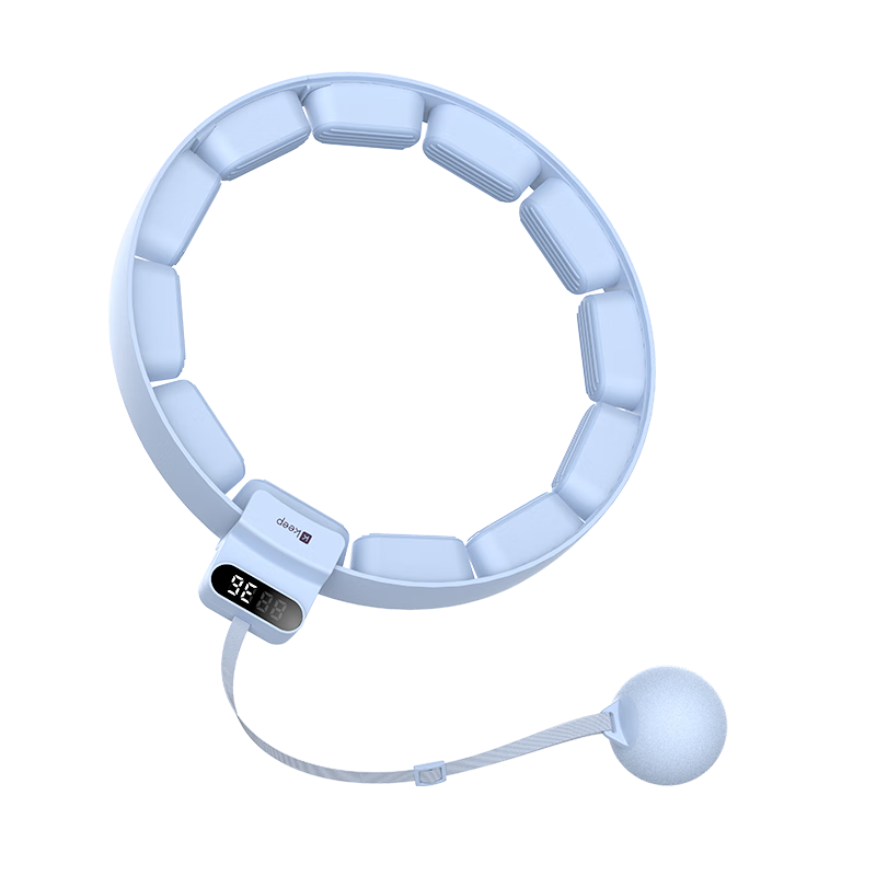Keep Smart Counting Hula Hoop Adjustable Hula Hoop Weight Loss Aid Sky Blue CH1